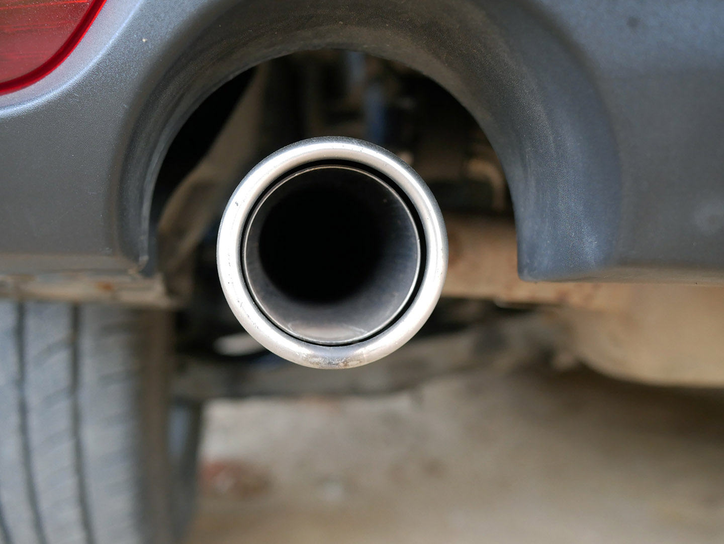 closeup of an exhaust pipe