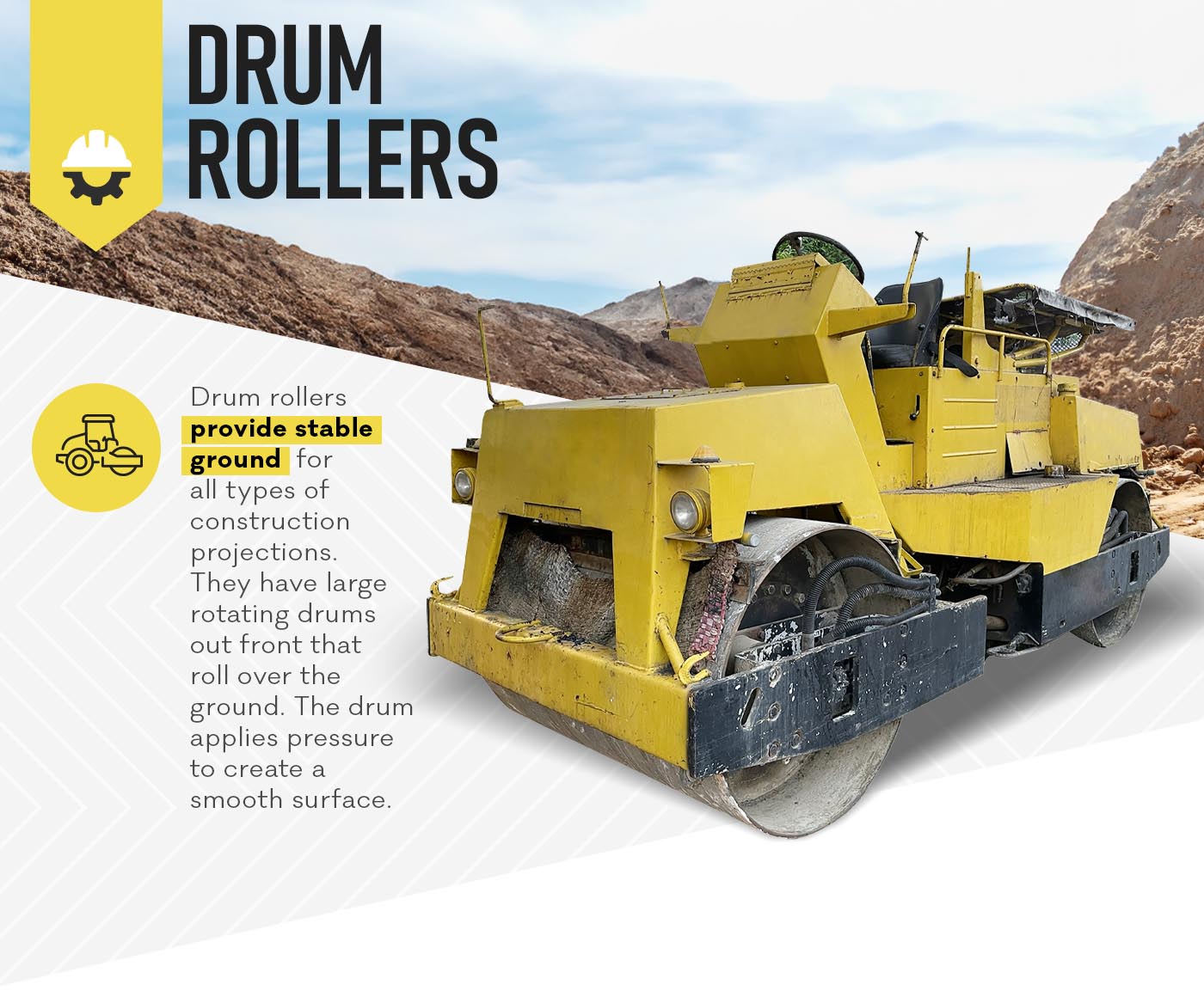 construction vehicle drum roller