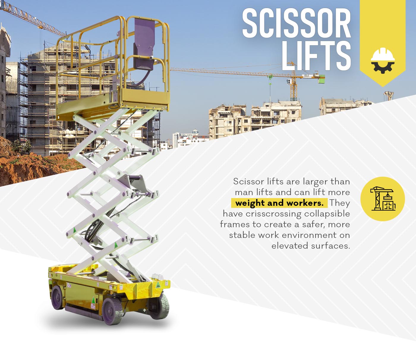 construction vehicle scissor lifts