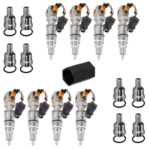 Ford 6.0L / Navistar VT365 Fuel Injector Set with Ball Tubes 2004-2010 | Bostech DE001-K3