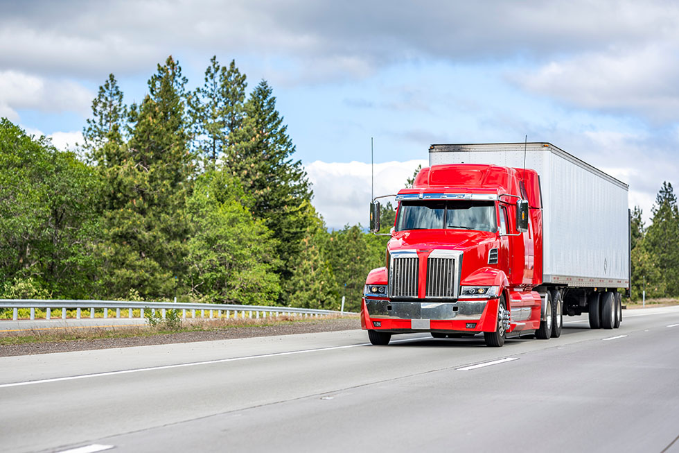 diesel truck on a highway