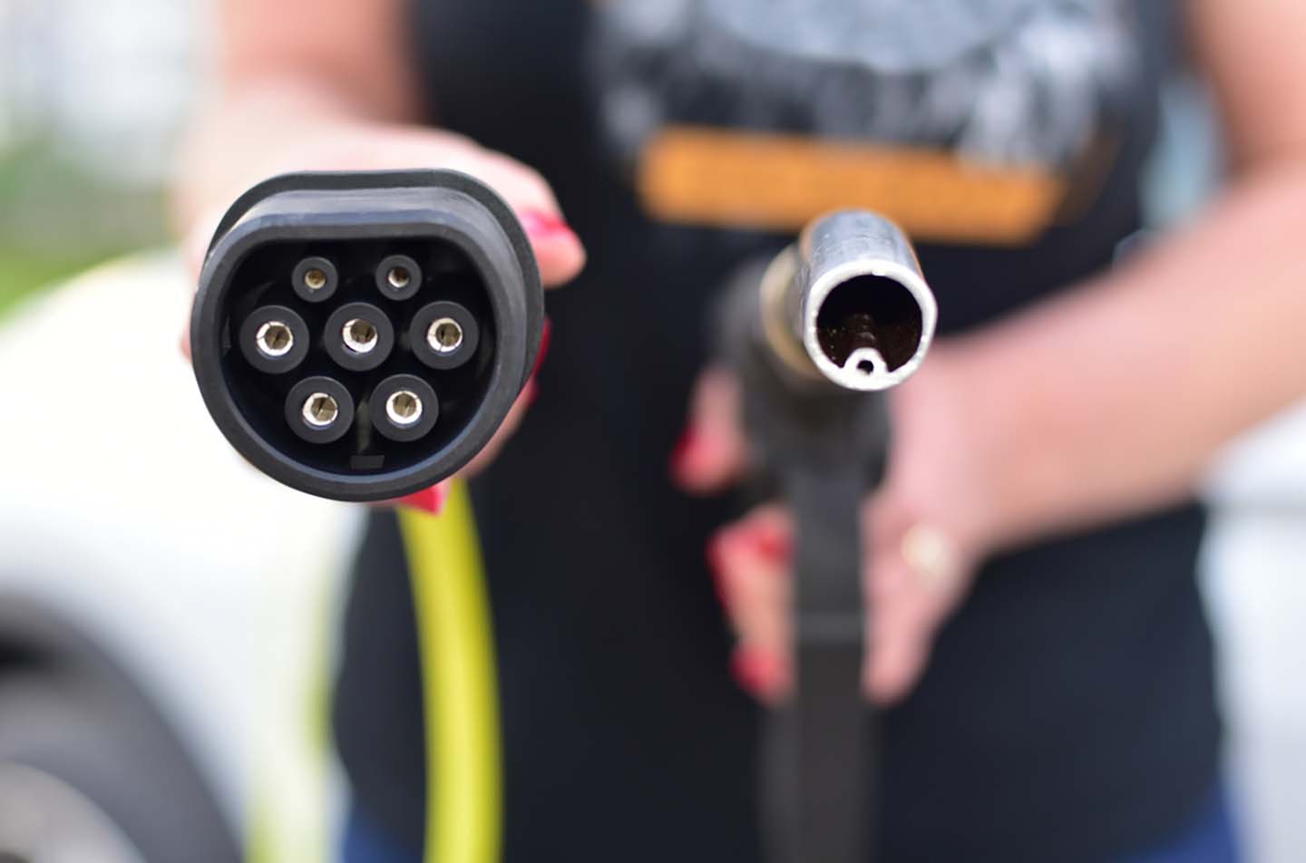 fuel nozzle electric car charger plugs