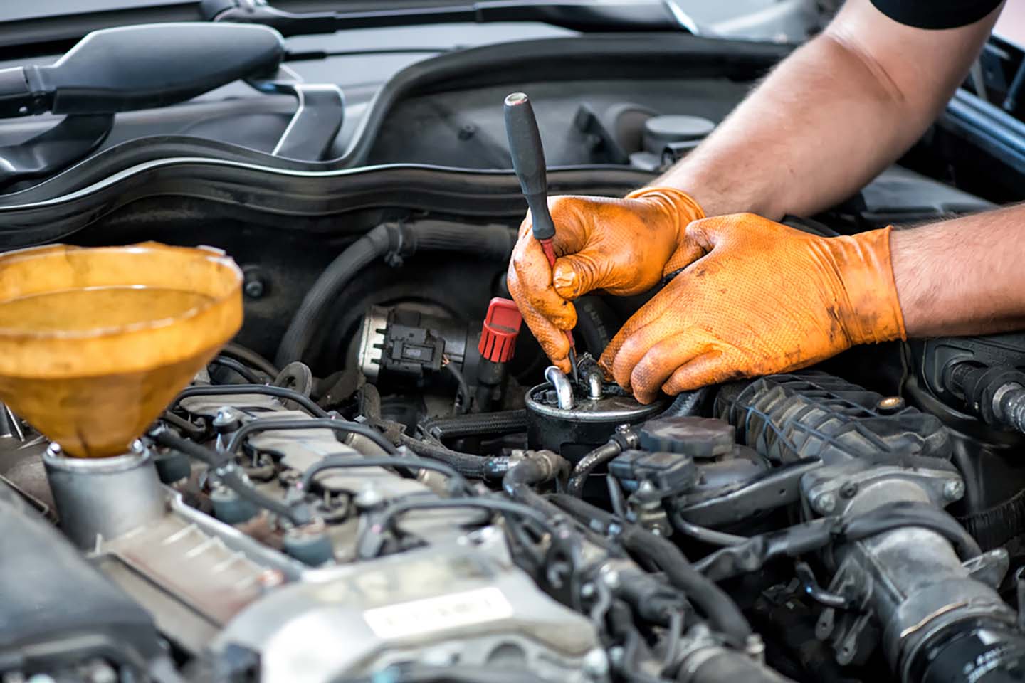 powerful engine in a modern car