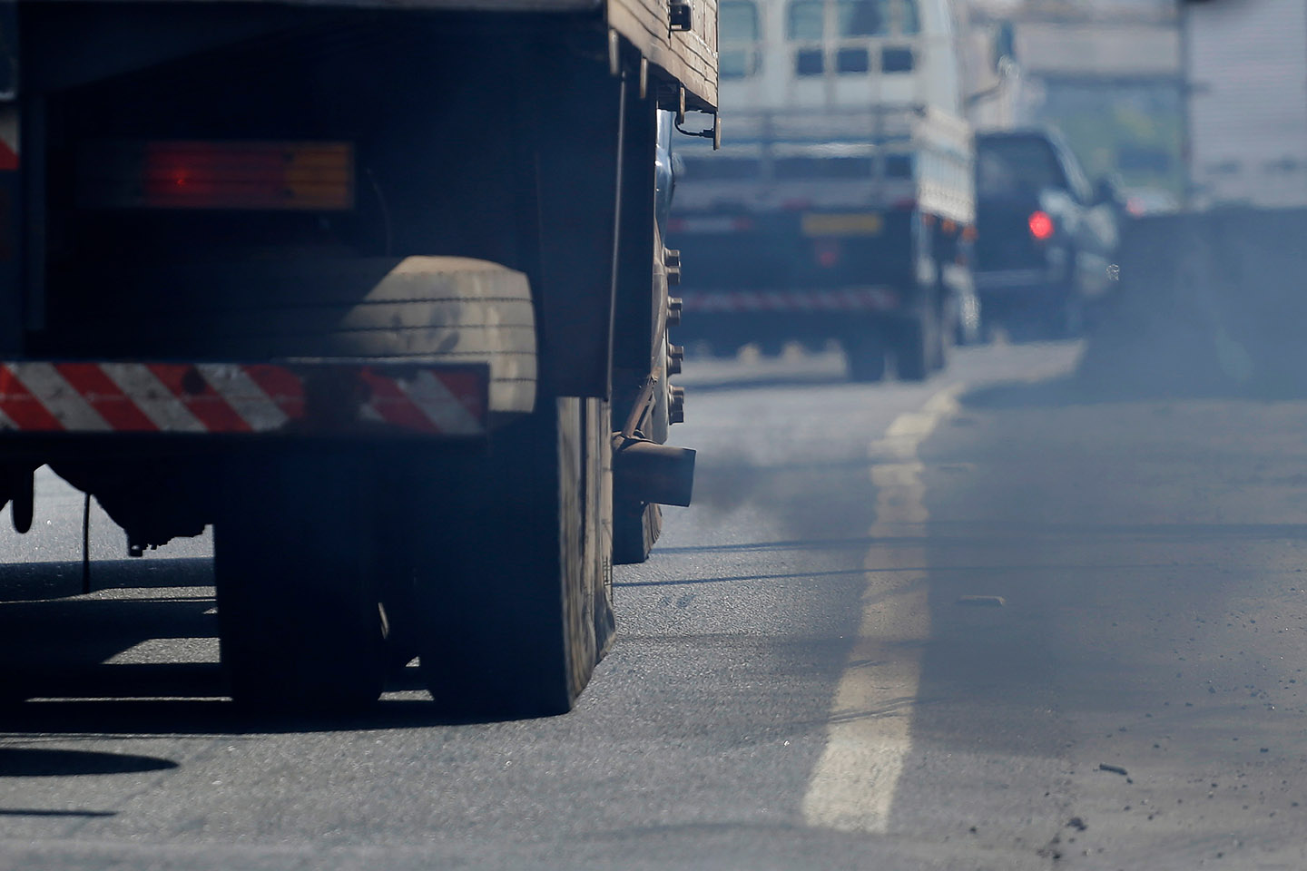 toxic smoke seen from truck exhaust